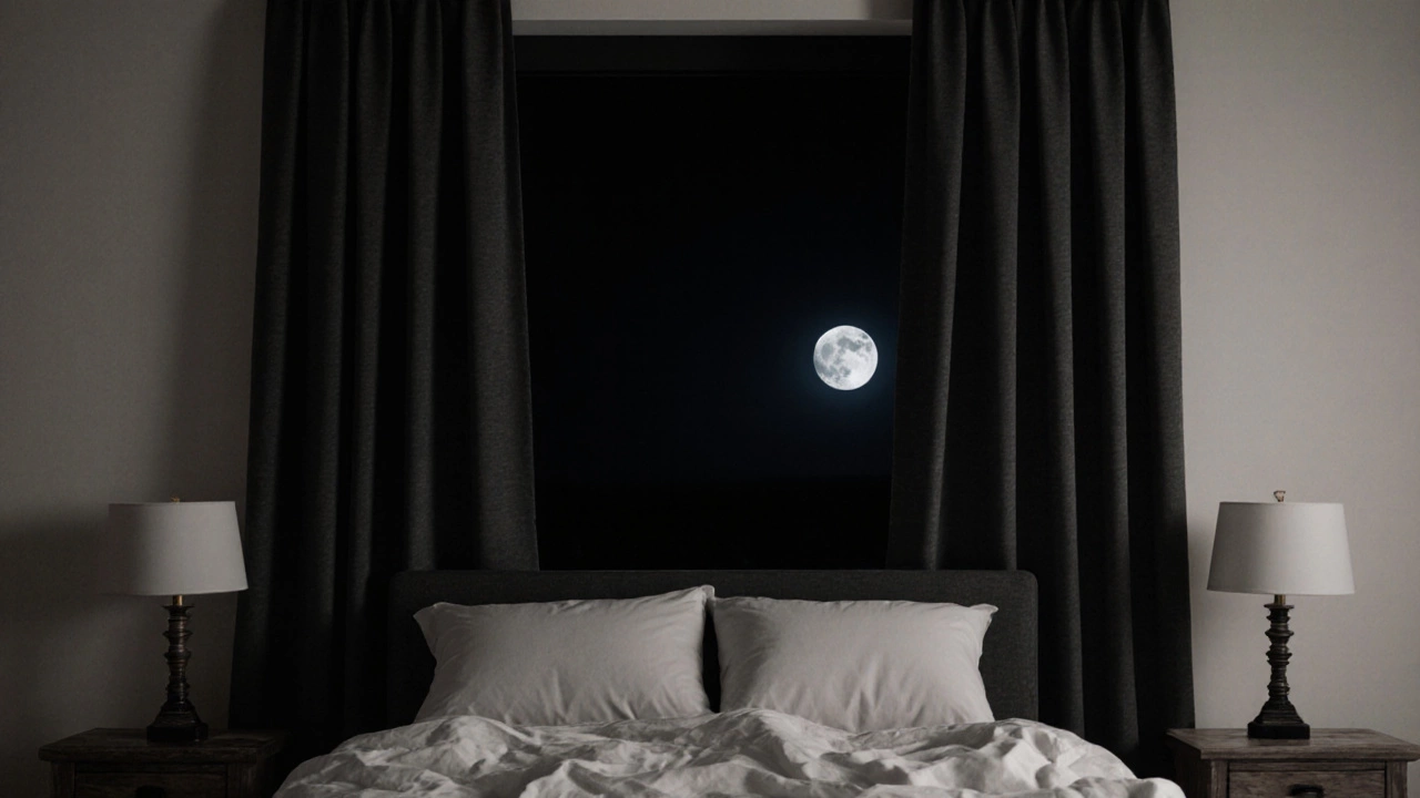 Comparison: Open vs. Closed Curtains at Night