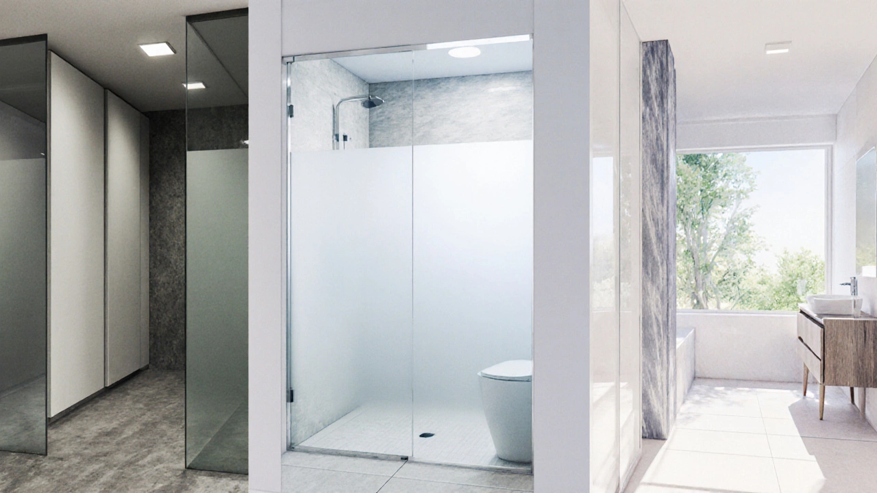 Side‑by‑side comparison of closed, peekaboo, and open‑concept bathrooms.